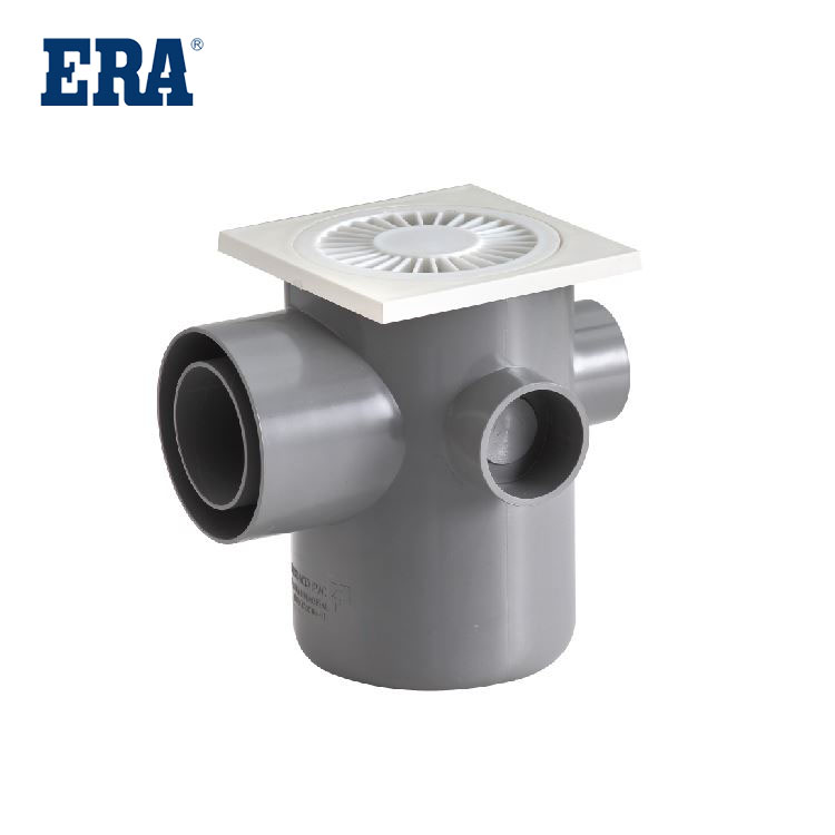 FLOOR TRAP WITH COVER DRAINAGE PVC